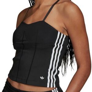 Adidas Corset Black Athletic Tank Top